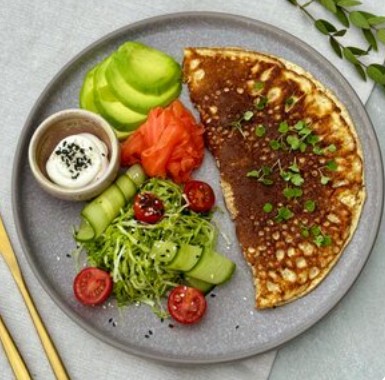 Омлет с овсяными хлопьями 