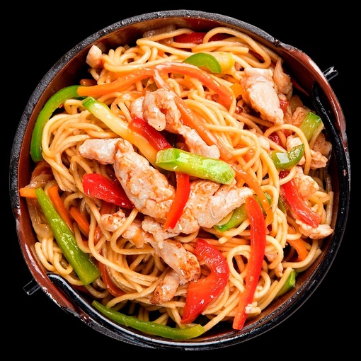 Лапша Удон с курицей и овощами