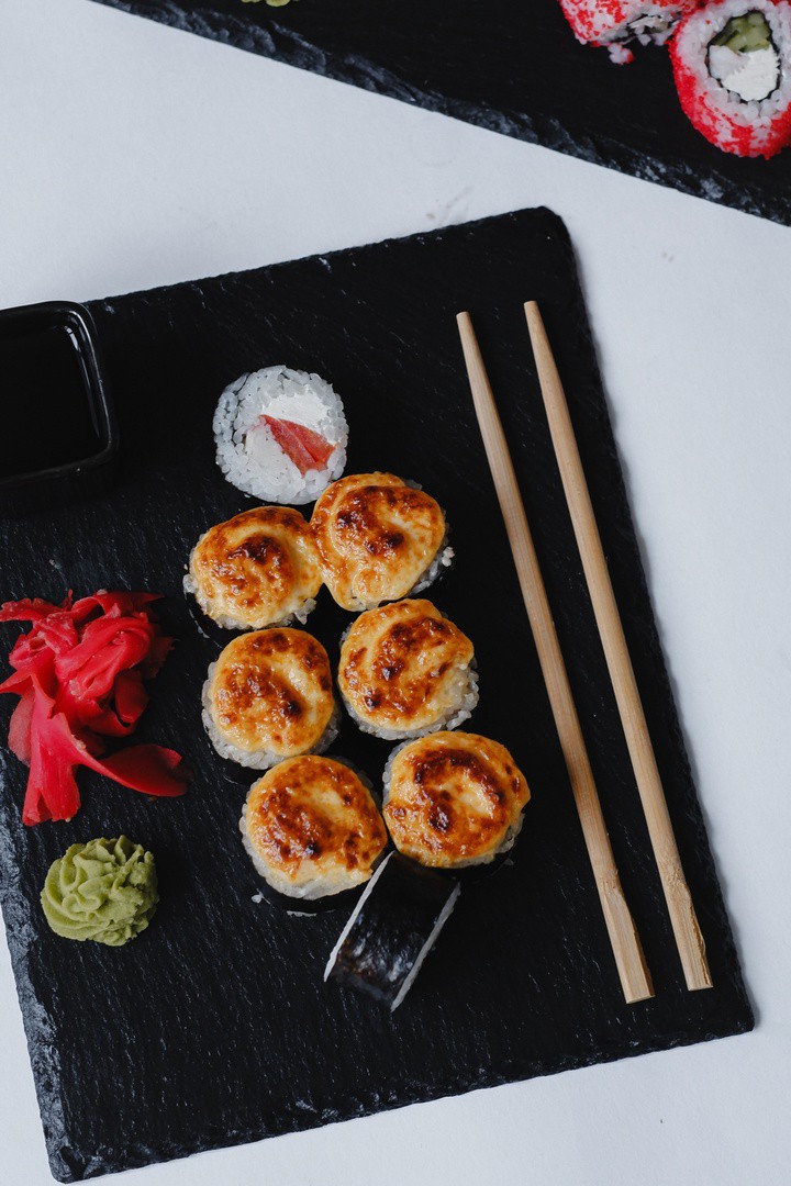 Запеченный с крабом.