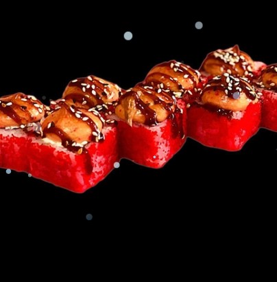 Запеченный калифорния с креветкой