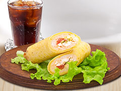 Шавербургер с копченой курой