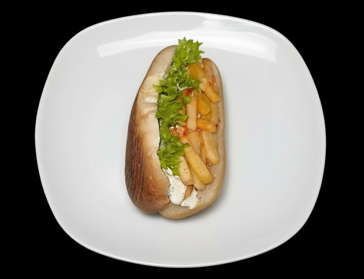 Гиро в булочке с курицей
