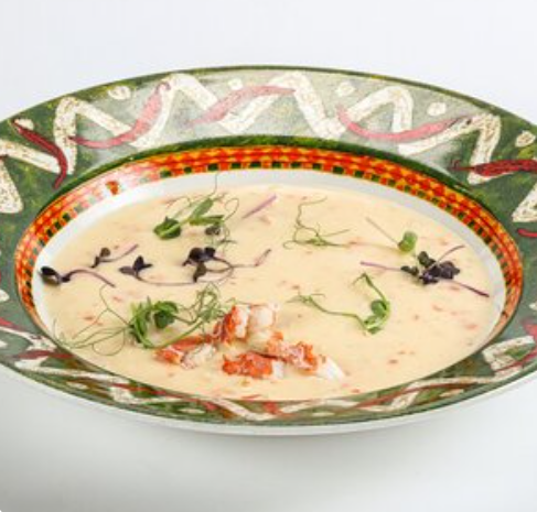 Сливочный крем-суп с мясом краба