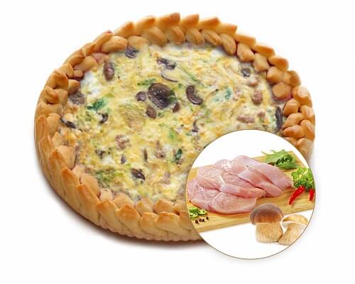 Пирог с курицей и грибами