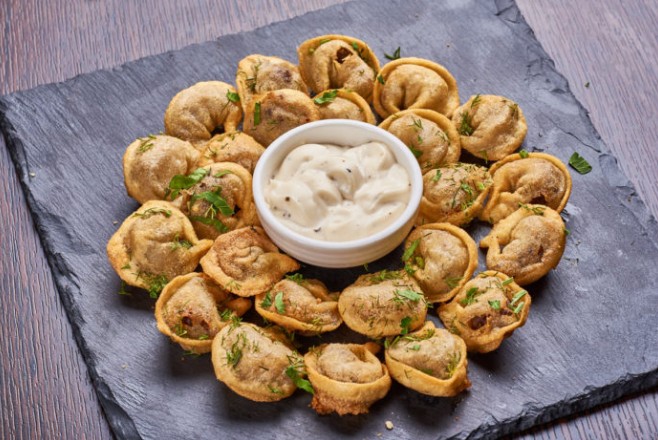 Пельмешечки жареные