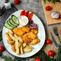 Комплексный обед с куриными наггетсами