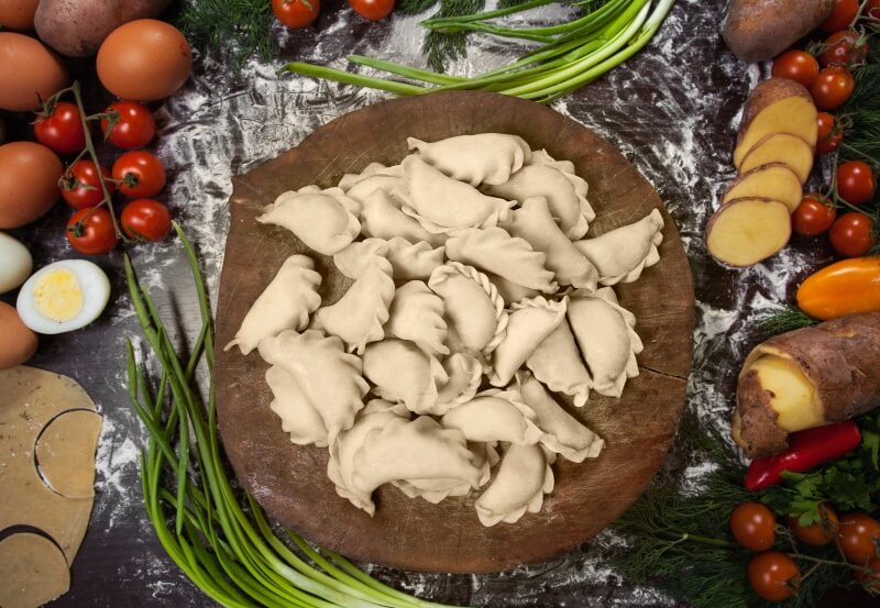 Вареники с картофелем и жареным луком