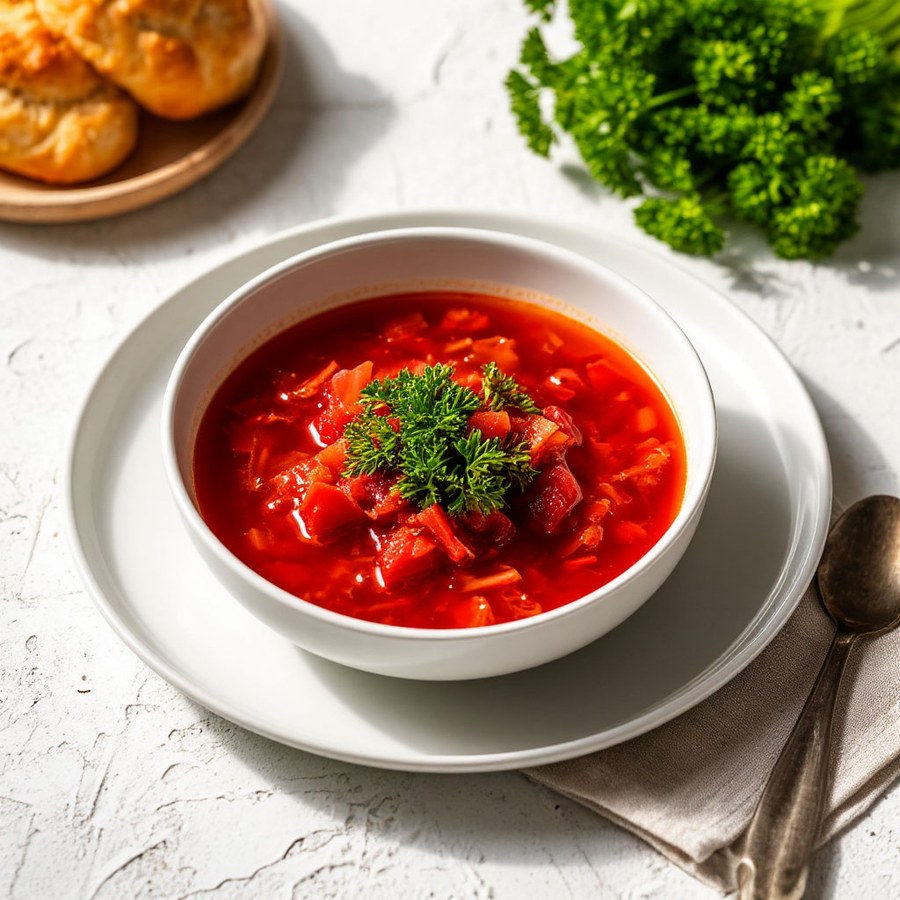 Борщ с куриной грудкой