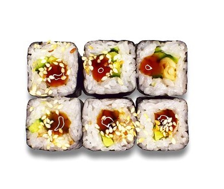 Маки с угрем и огурцом