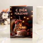 Открытка с 4 шоколадками С днём рождения 1