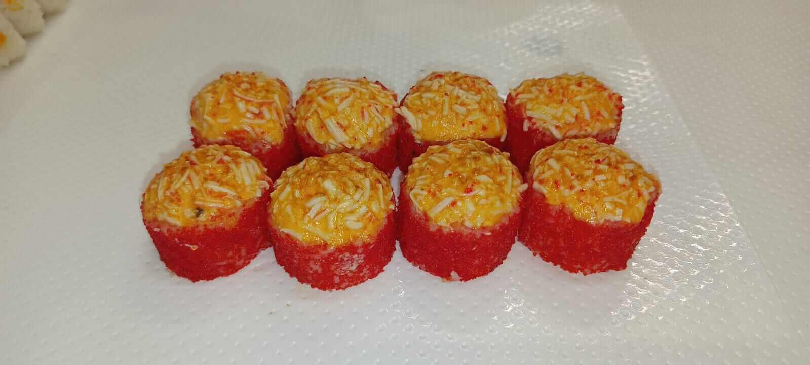 Запечённые роллы с крабом