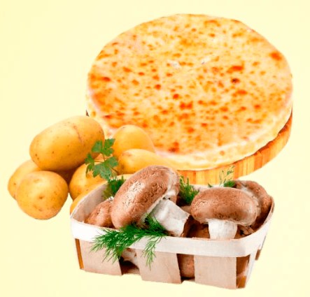 ПИРОГ С КАРТОФЕЛЕМ И ГРИБАМИ 300 гр