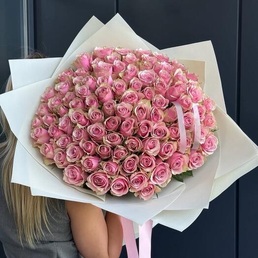 101 нежная Роза букет гигант