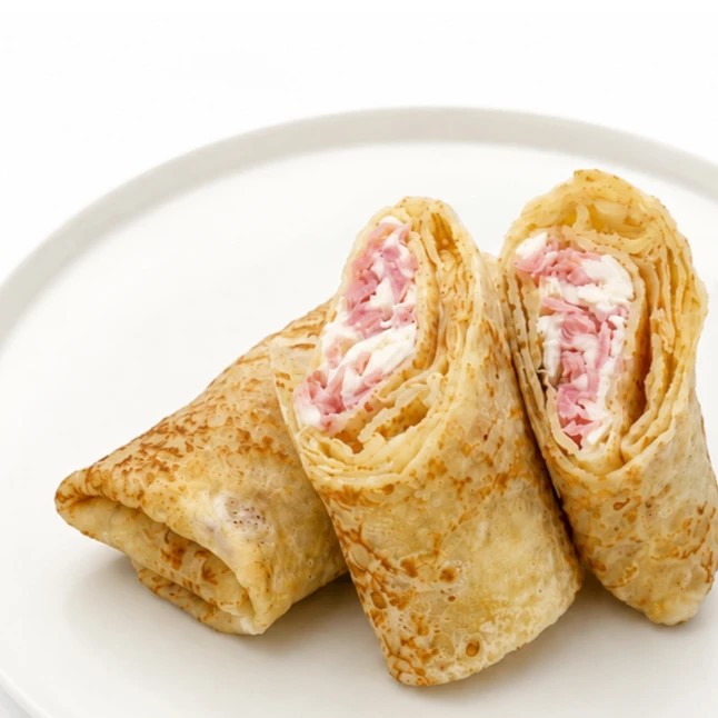 Блинчики с ветчиной и сыром