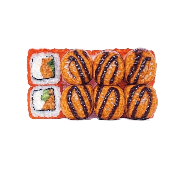 Запеченная Калифорния с лососем