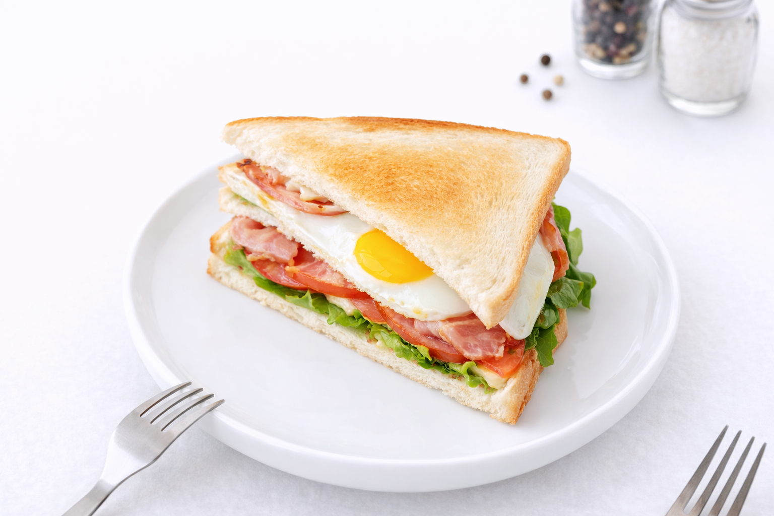 Сэндвич с яйцом и беконом