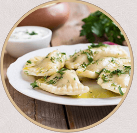 Вареники домашние с картошкой (отварные)