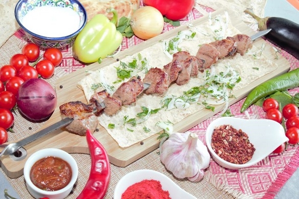 Баранья мякоть на мангале