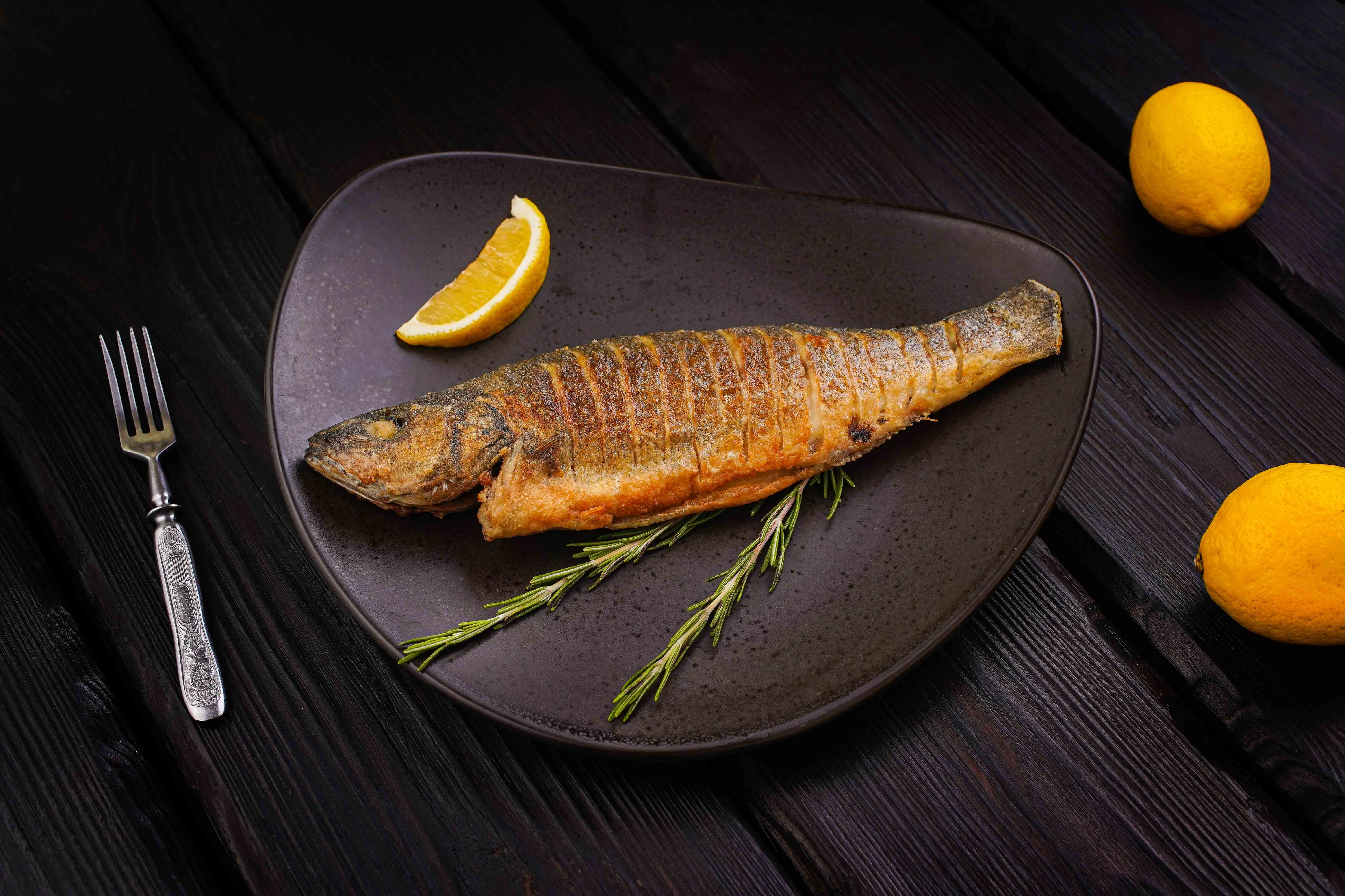 Сибас жареный