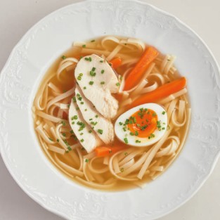 Куриный бульон с лапшой
