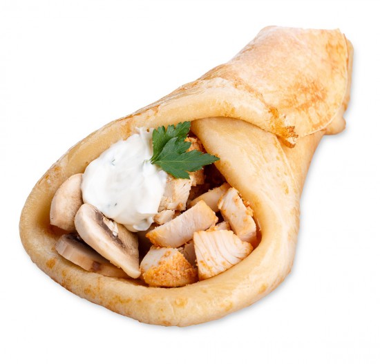 С курицей и грибами