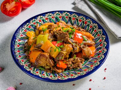 Мясо с грибами