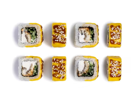 Запечённый ролл Ямайка с угрём