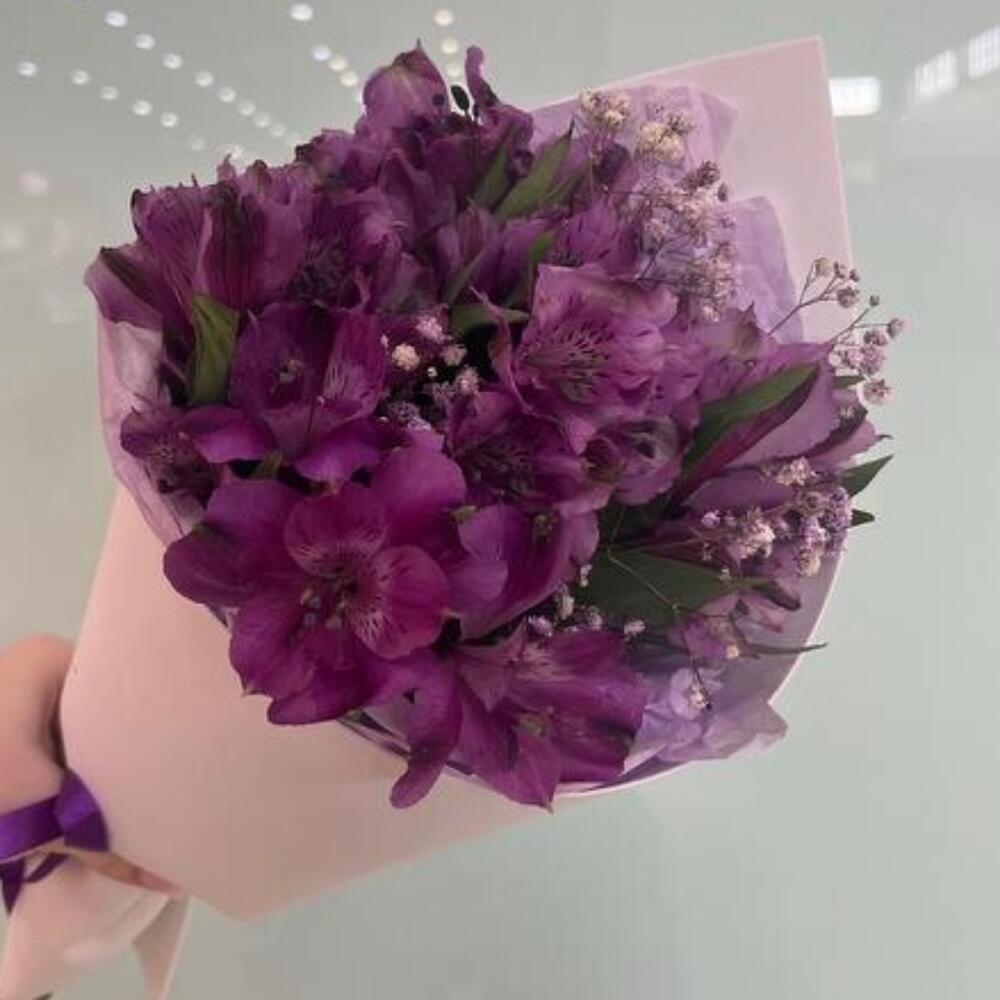 Букет "Фиолетовое очарование" из альстромерий