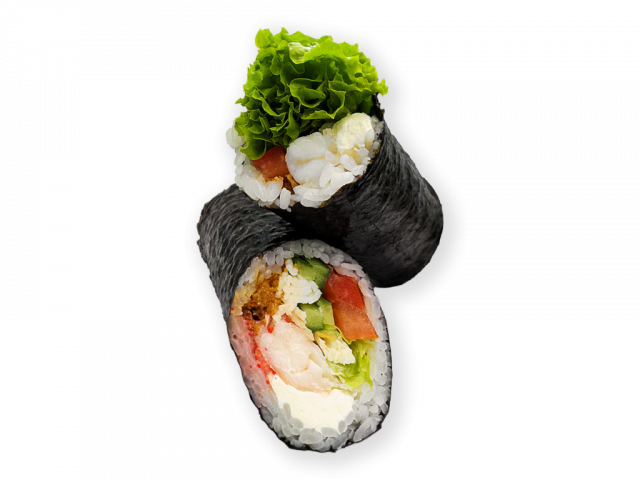 Кинг ролл с курицей и крабом