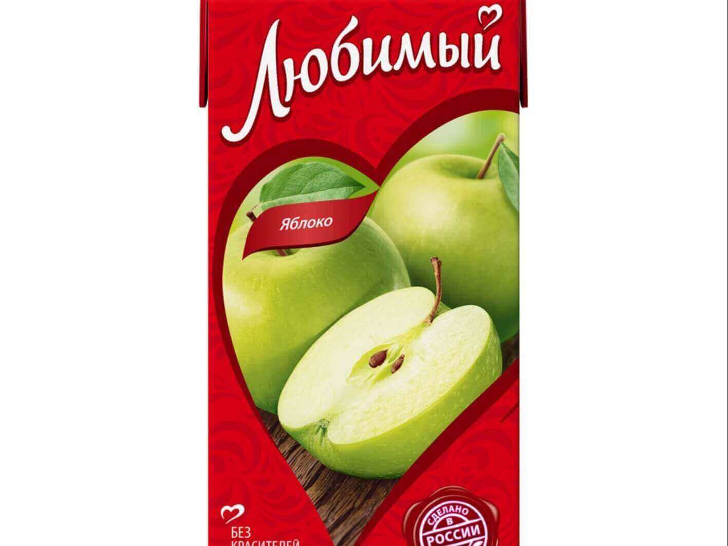 Сок Любимый Яблоко 1л