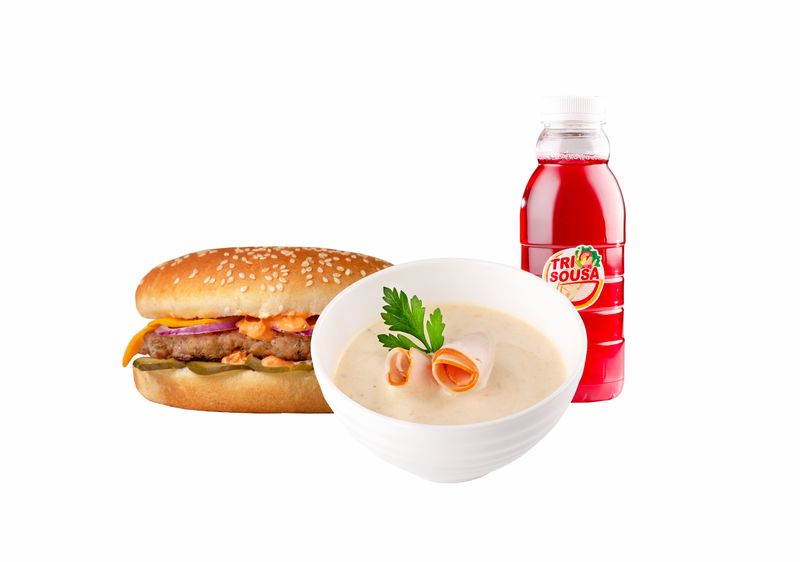 Бизнес-ланч с бургером