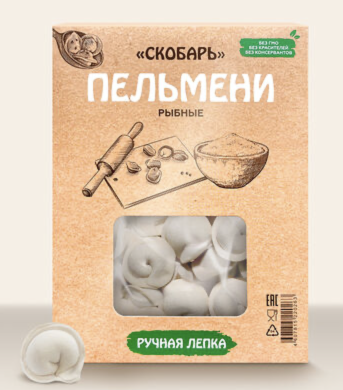 Пельмени с красной рыбой