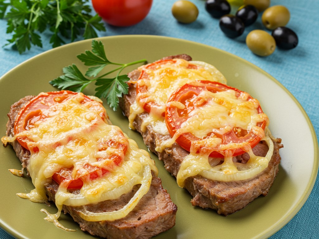 Мясо по-Французски со свининой