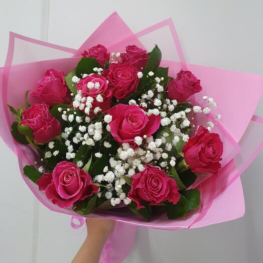 Букет роз Малинка