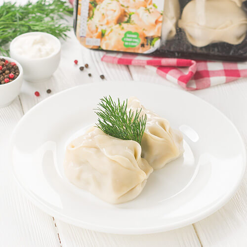 Манты с мясом и картофелем