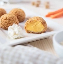 Пирожные шу с сырно-морк. кремом 8 шт