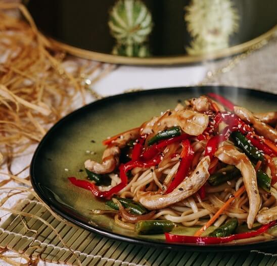 Wok с курицей+фунчоза