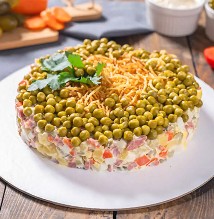 Оливье с колбасой