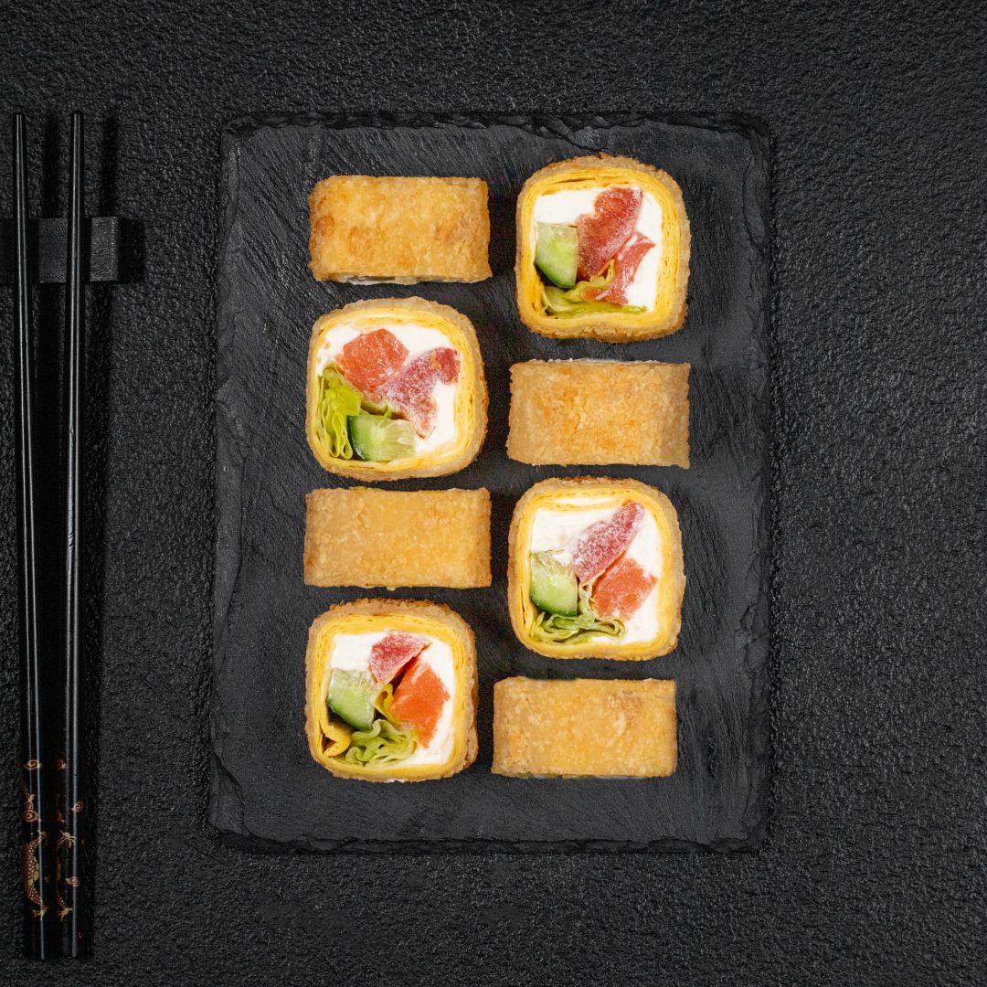 Горячая тортилья с лососем