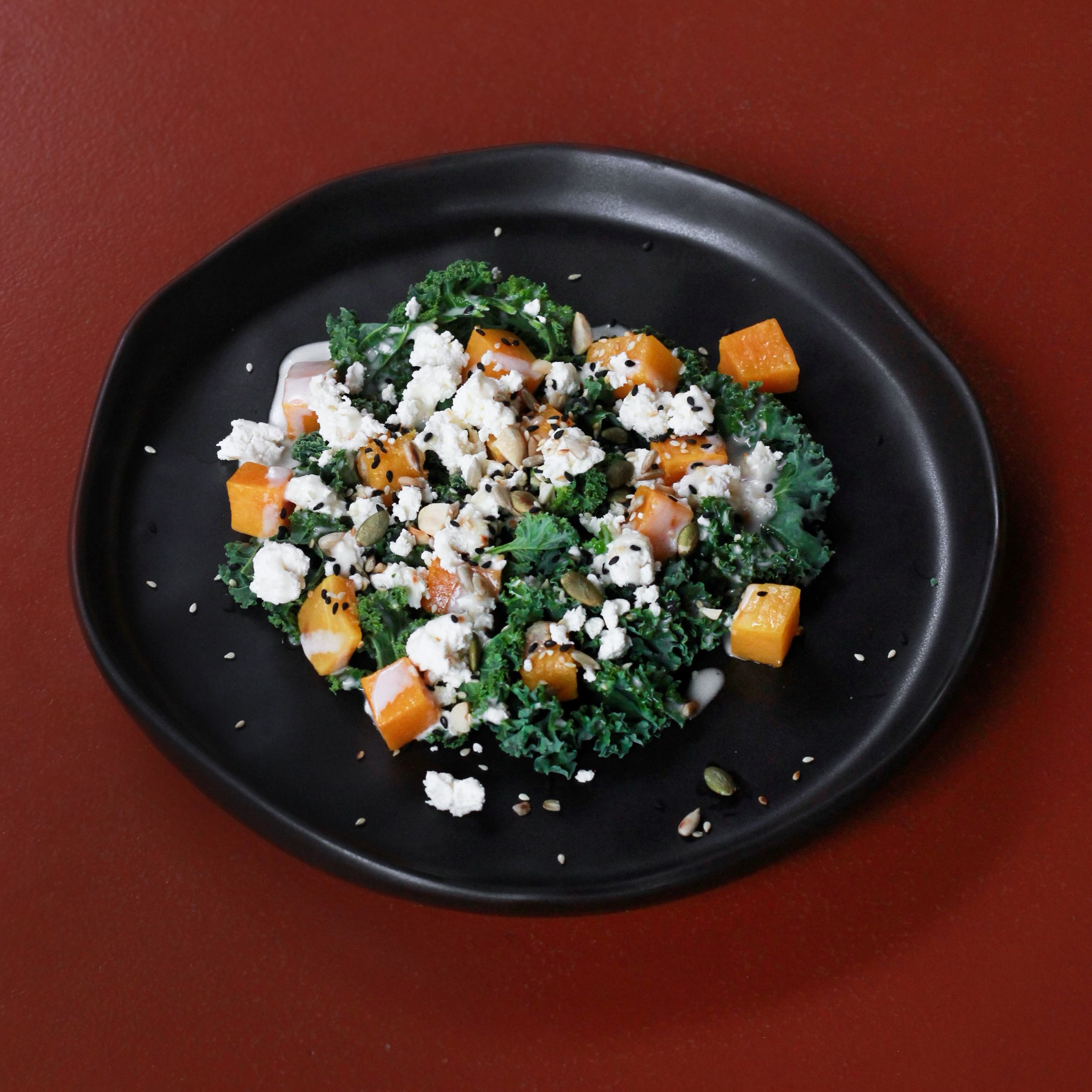 Салат с печеной тыквой