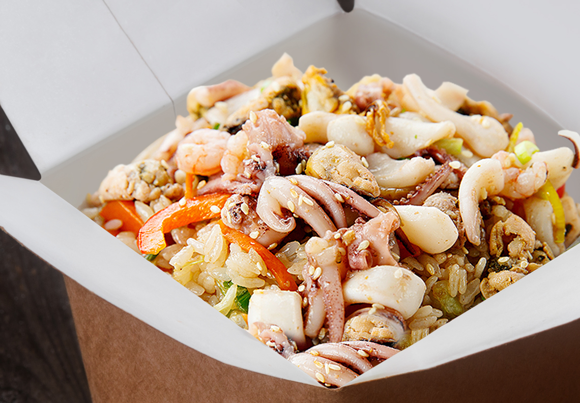 Рис с морепродуктами