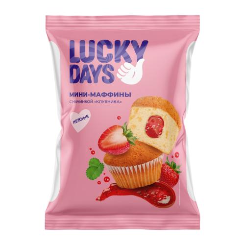 Мини-маффины с фруктово-ягодной начинкой Lucky Days 470г