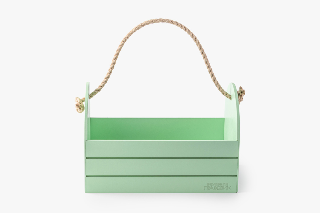 Бокс ящик большой подарочный мятный