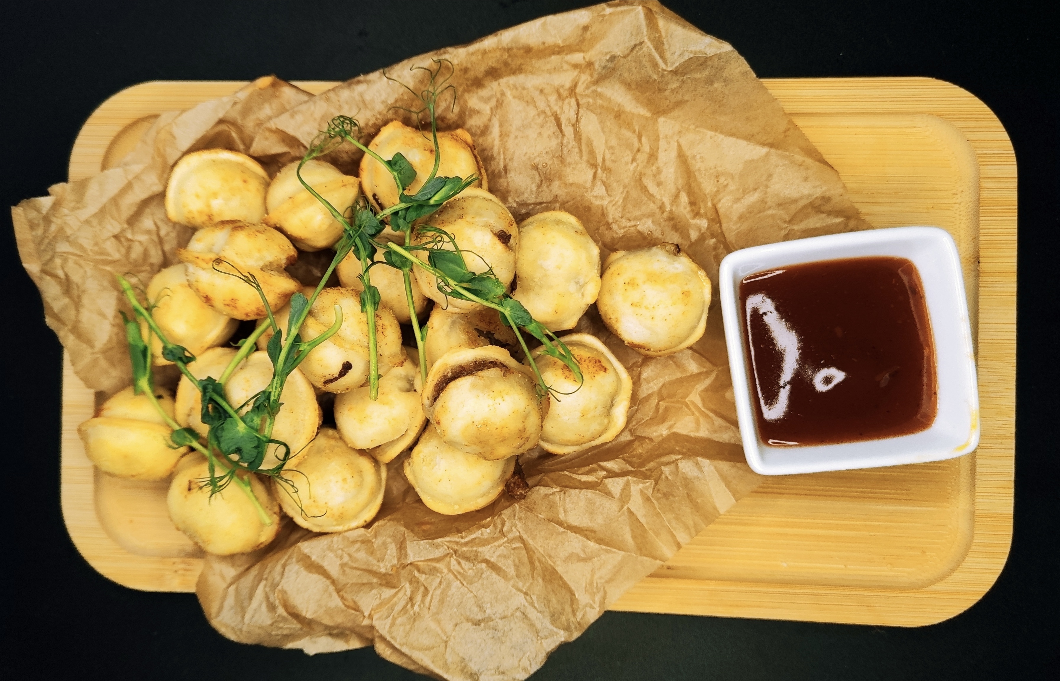 Жаренные пельмешки