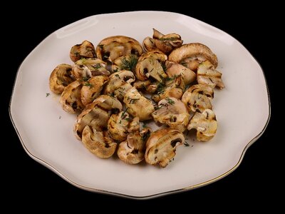 Грибы на гриле