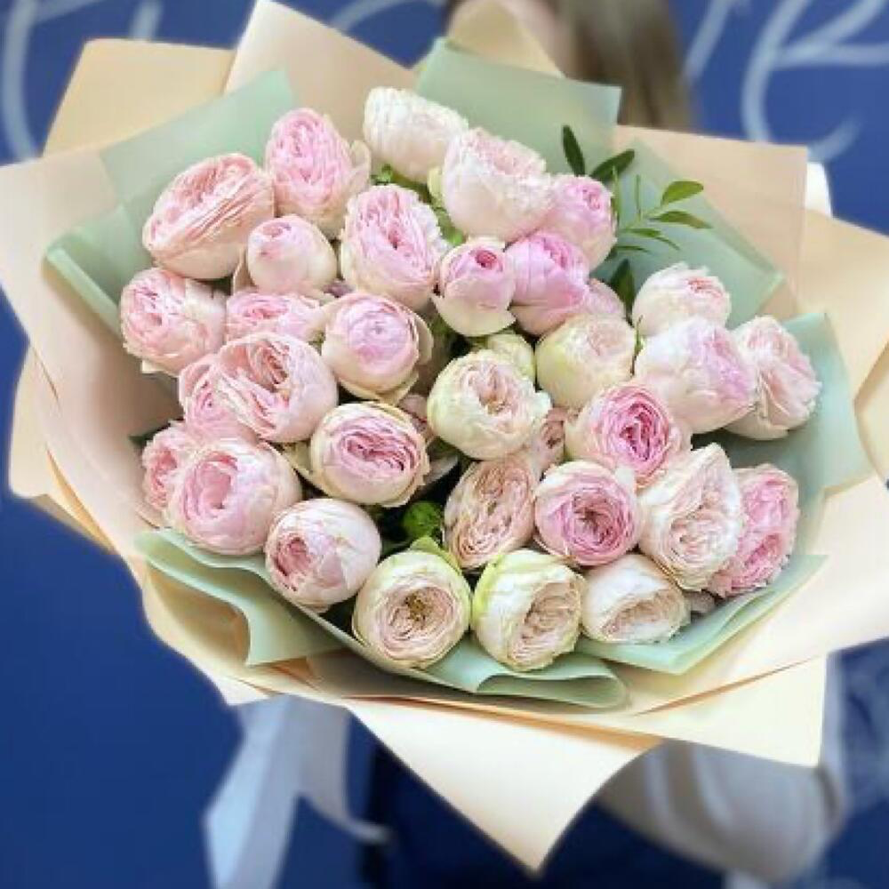 11 кустовых пионовидных роз