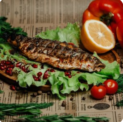 Сибас целый на мангале