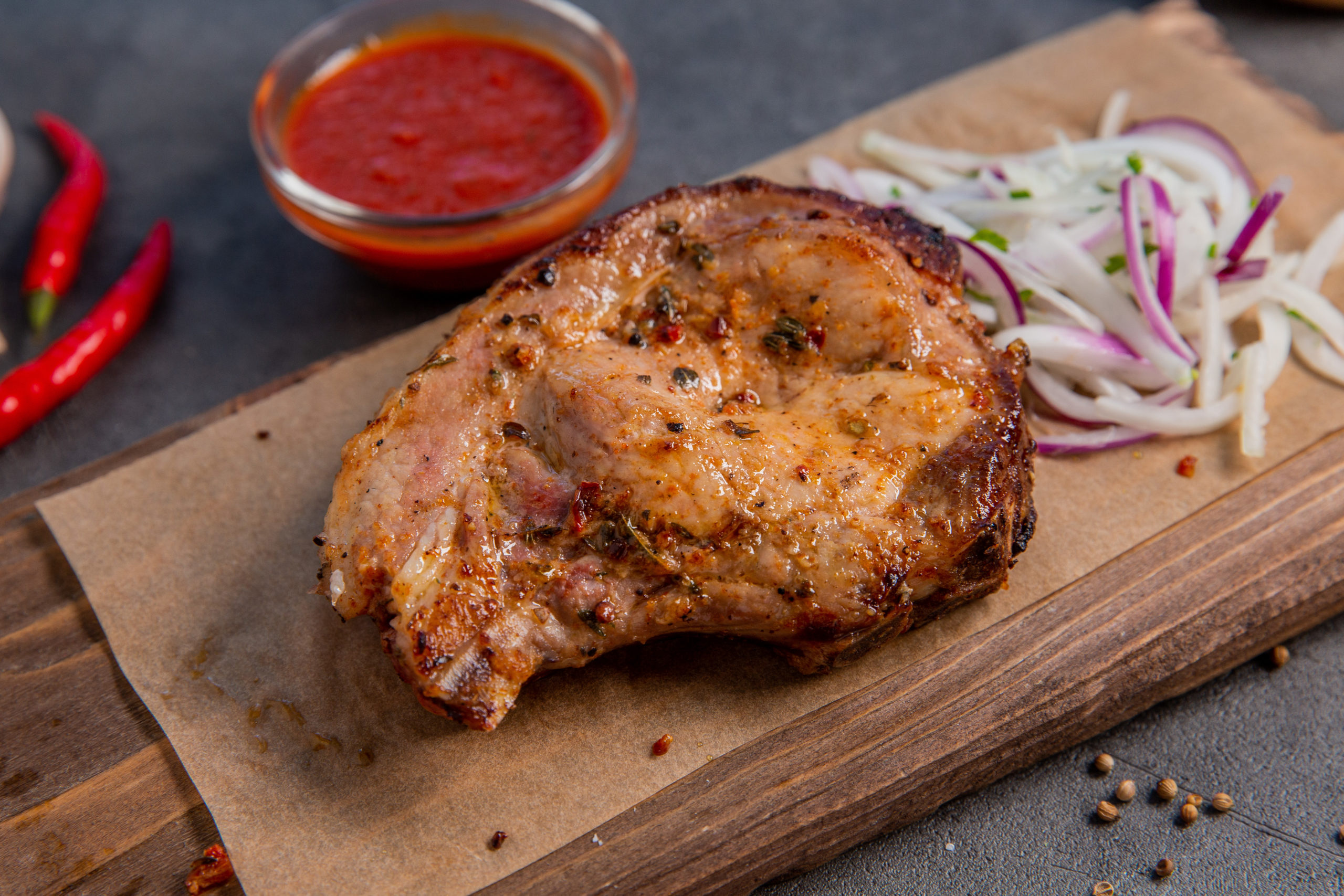 Шашлык из свиной корейки чалагач