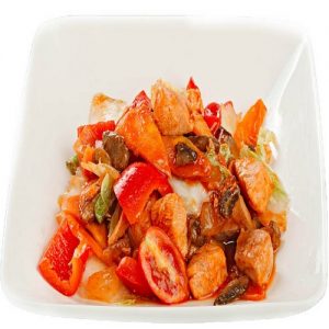 Лосось в остром соусе