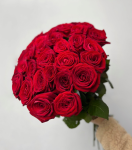 Букеты цветов из красных роз 35 шт, красивый букет цветов 50 см, букет живых цветов, Россия